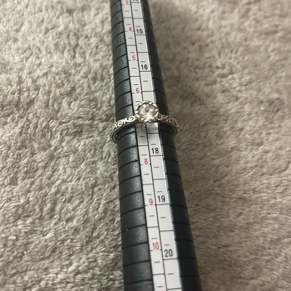 James Avery April (Diamond) birthstone ring sz 7